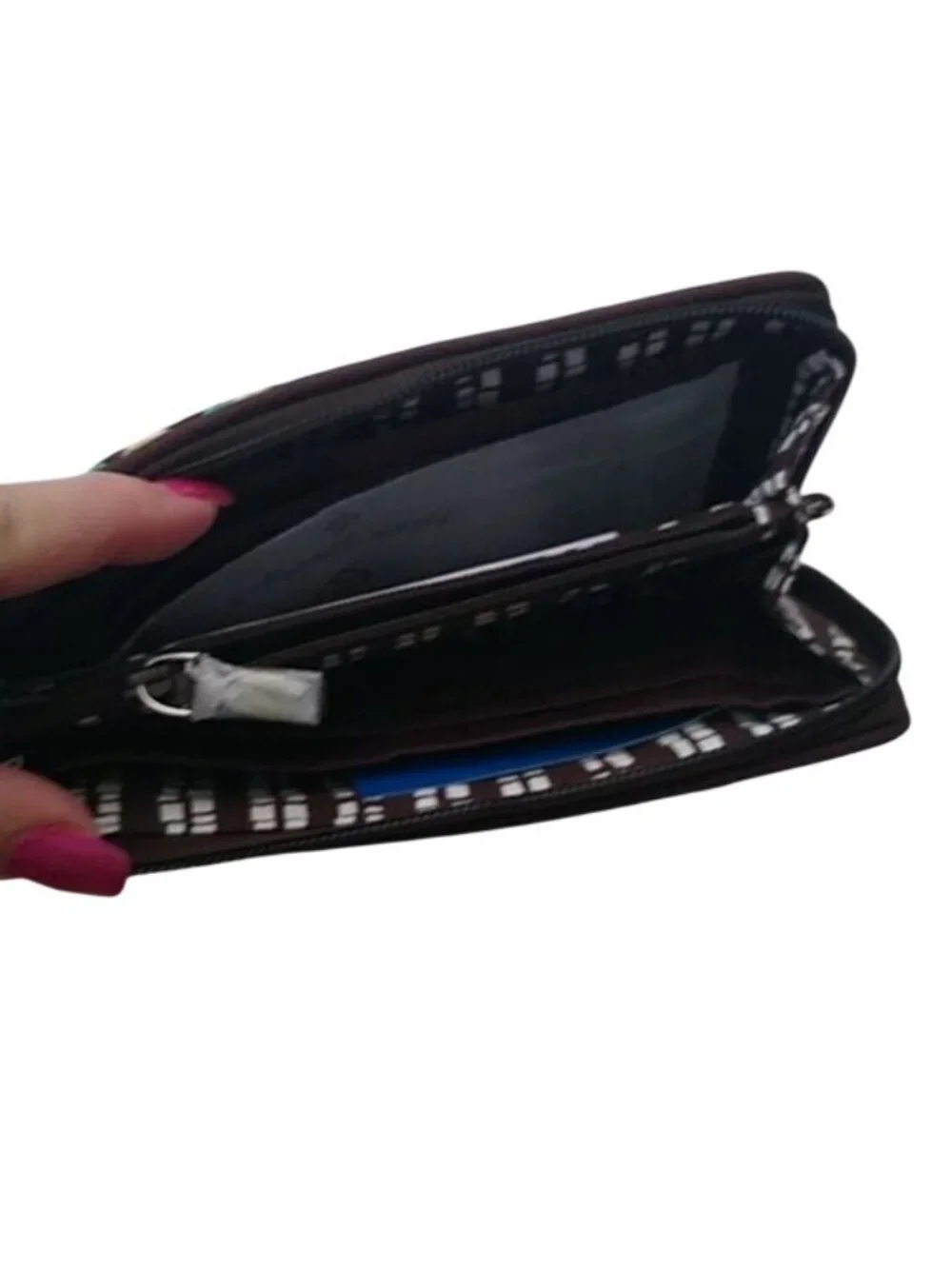 Vera Bradley RFID Quilted Cotton Georgia Wallet in Rain Forest - Picture 7 of 7